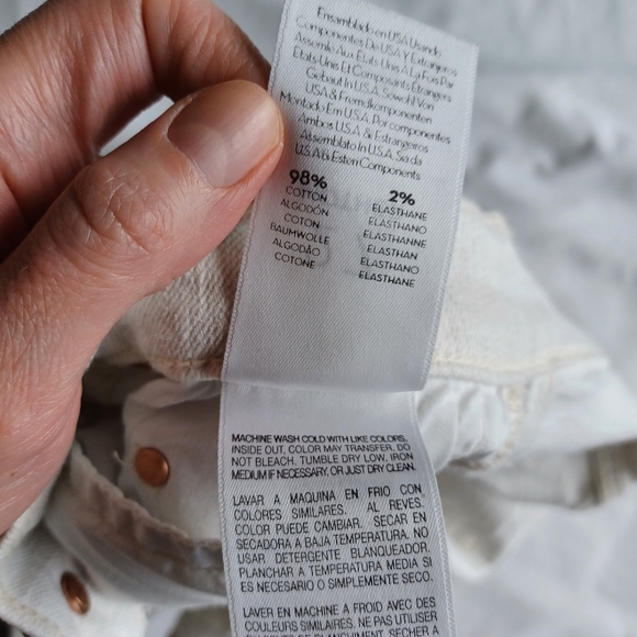 Mother Jeans The Insider Crop Step Fray in White with Black Stripes - Picture 13 of 16